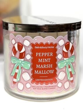 PEPPERMINT MARSHMALLOW 3 Wick Candle